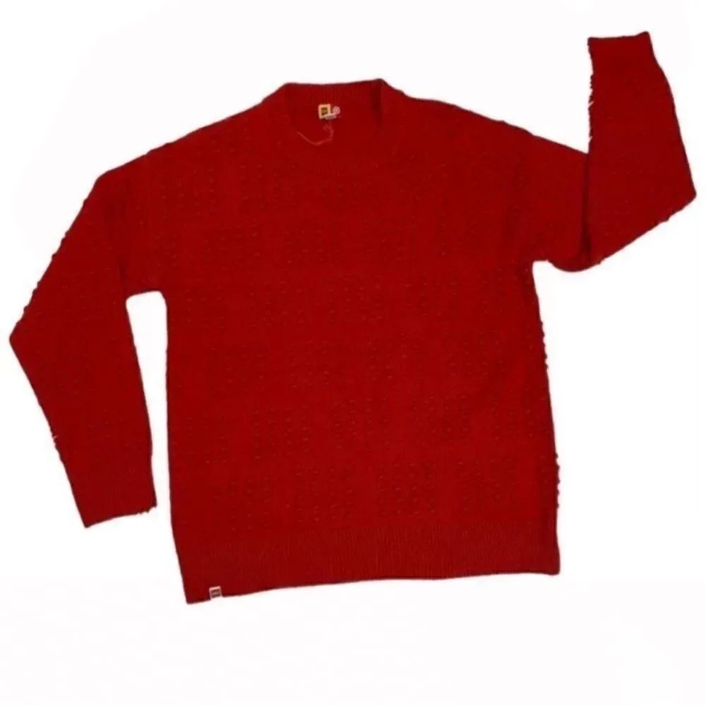 Men's Textured Orange Lego Sweater(Size Medium) - Picture 4 of 9